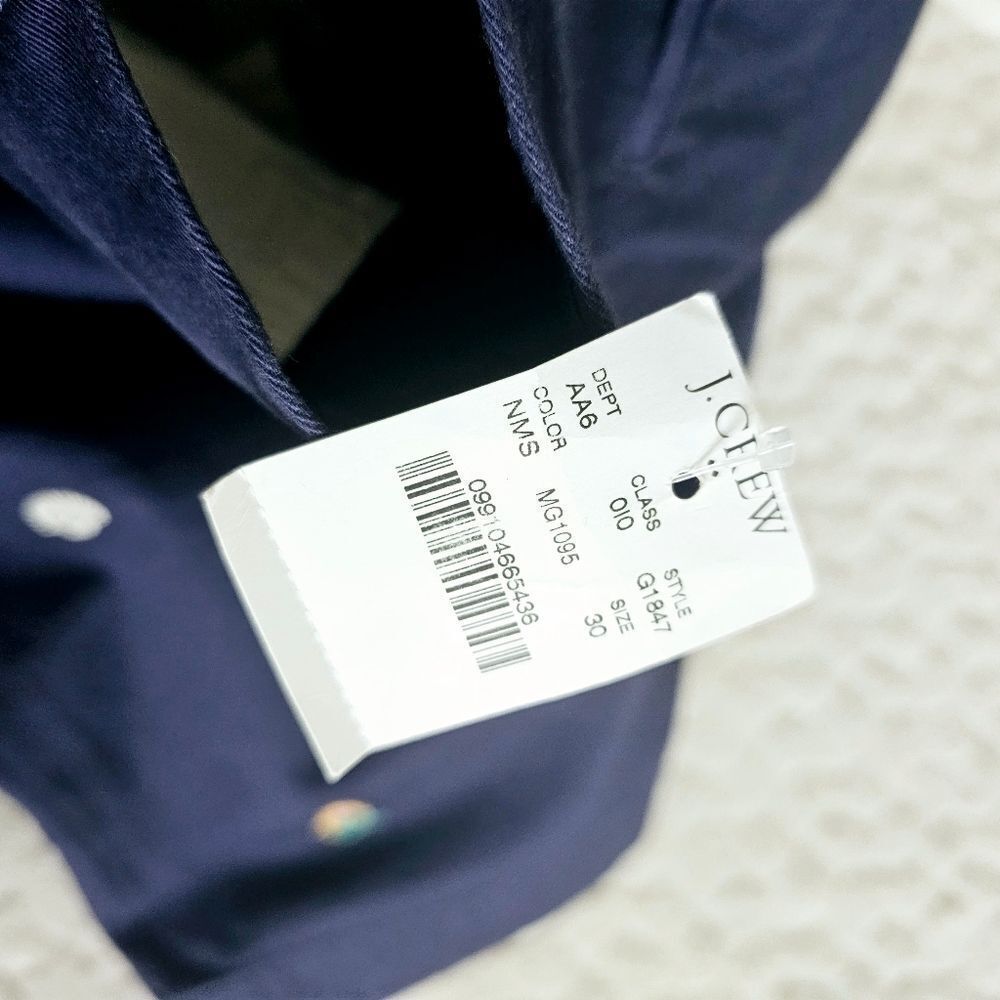 NEW J. Crew bermuda shorts navy preppy 30 twill khakis - Picture 5 of 11